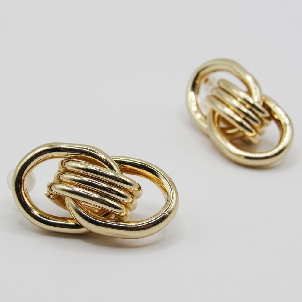 Gold Lover’s Knot Earrings .5” Contemporary Trendy Clean Girl Aesthetic